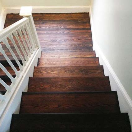 wood stairs restored